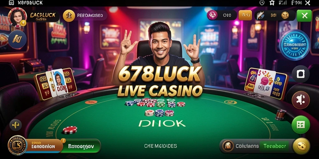 Tampilan gameplay Live Casino yang realistis dengan dealer langsung.