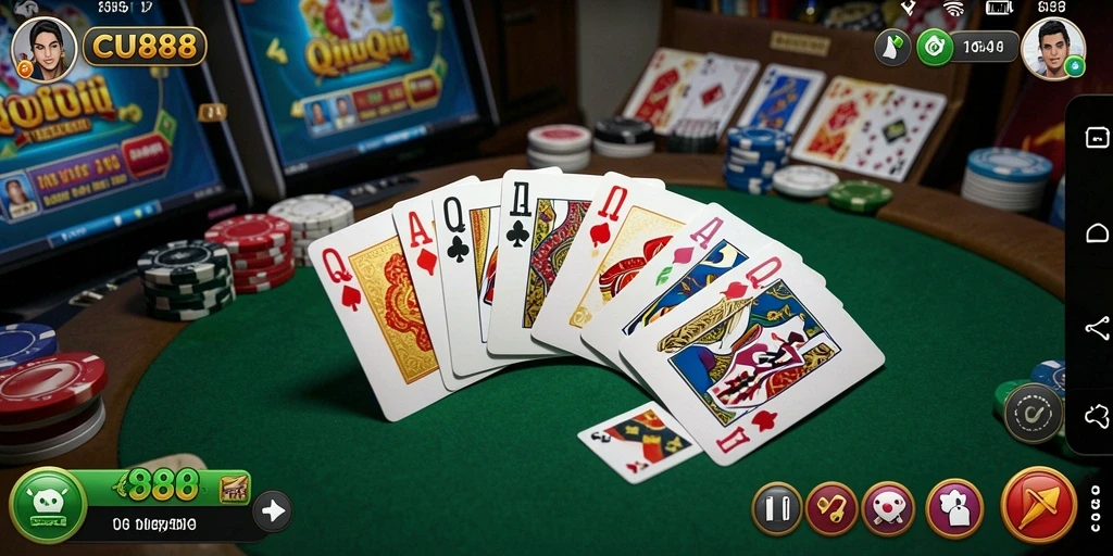 Tampilan gameplay seru di CU888 untuk QiuQiu.