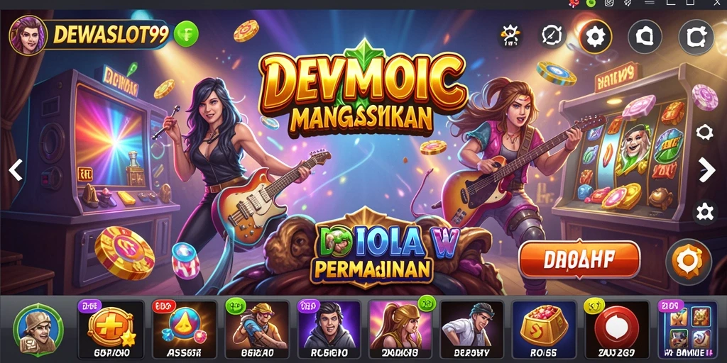 Pengguna bermain DEWASLOT99 sambil menikmati irama musik.