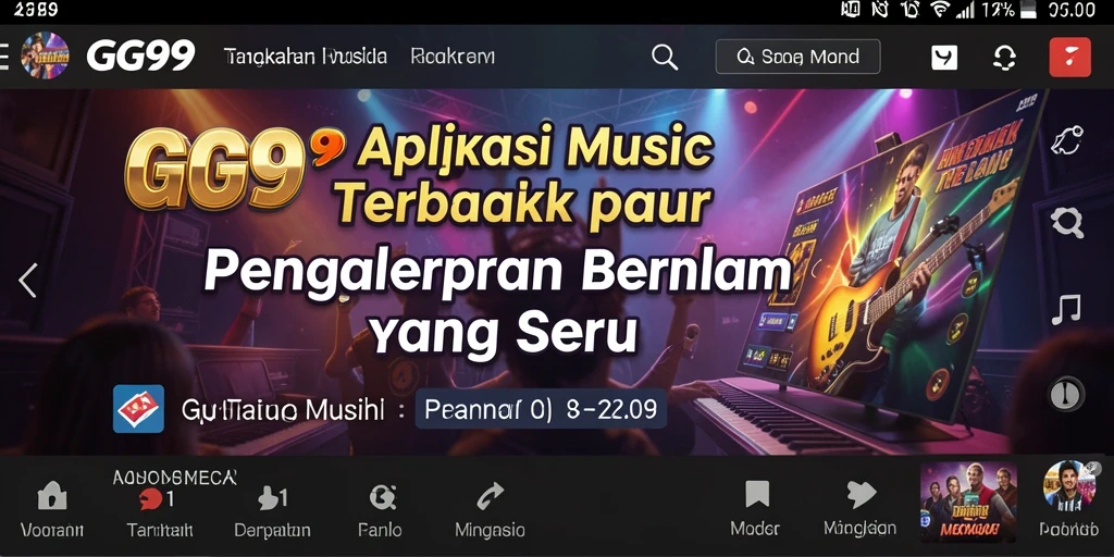 Tampilan gameplay GG99 menampilkan berbagai fitur menarik dalam musik.
