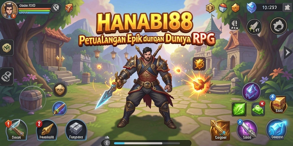 Screenshot gameplay HANABI88 menampilkan aksi pertempuran yang mendebarkan.