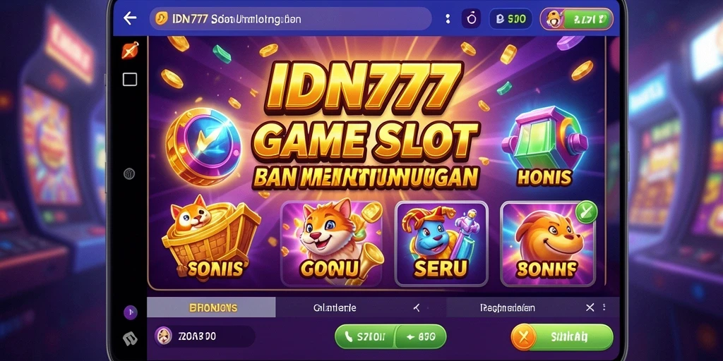 Tampilan menarik dari gameplay Slot IDN777 yang menantang.