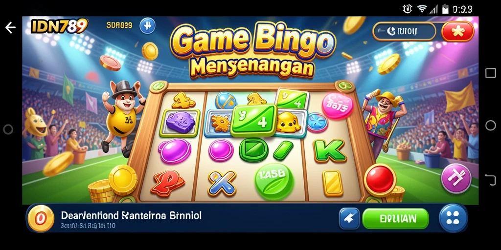 Tampilan gameplay seru IDN789 dengan suasana Bingo yang menyenangkan.