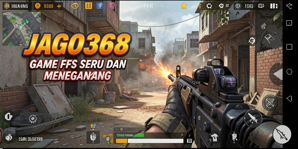 Tampilan gameplay JAGO368 dengan aksi tembak-menembak yang seru.