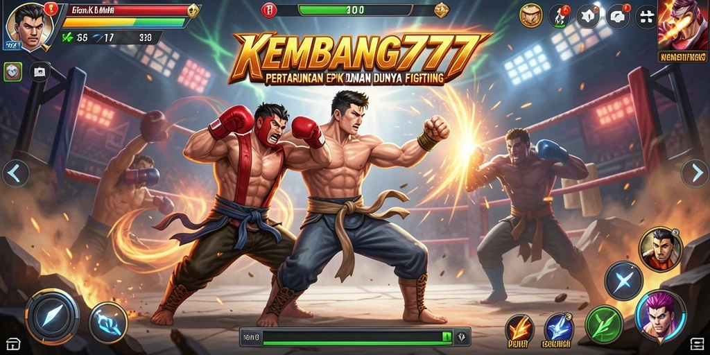 Tangkapan layar menampilkan aksi pertarungan dalam KEMBANG777.