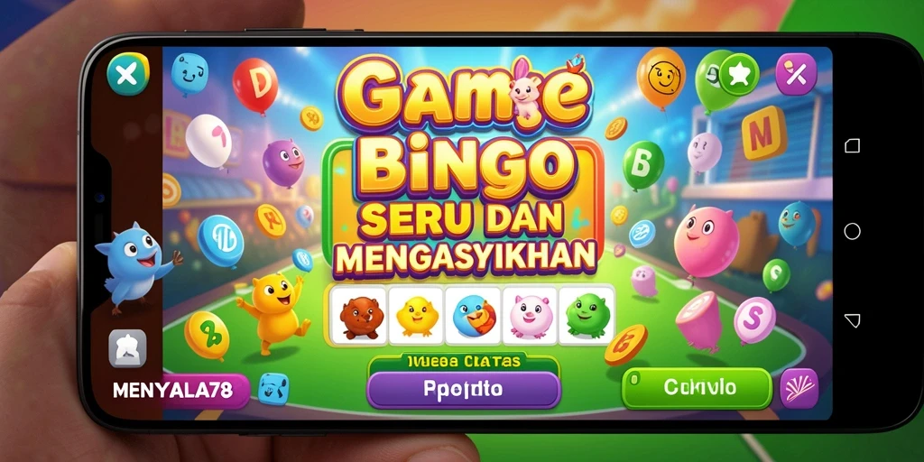 Screenshot gameplay seru dari MENYALA78 dengan angka-angka Bingo.