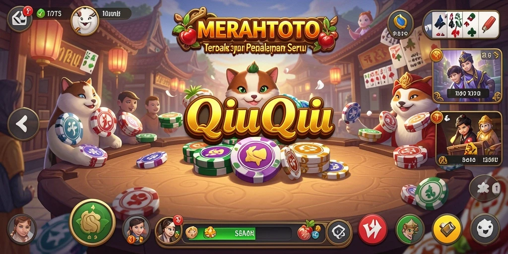 Gameplay seru MERAHTOTO dalam permainan QiuQiu.