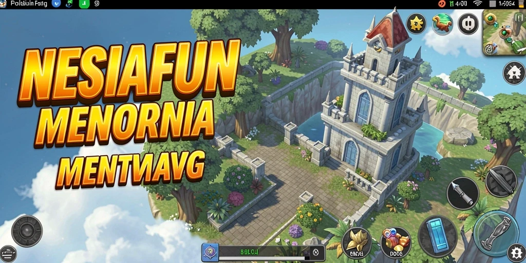 Tampilan gameplay NESIAFUN yang menegangkan dalam pertahanan menara.