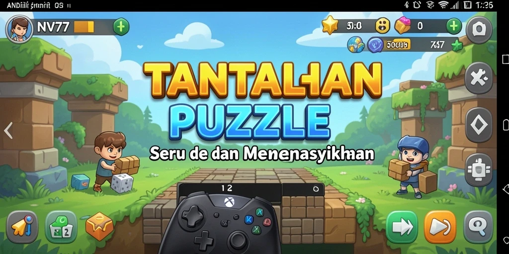 Tampilan gameplay NV77 yang menarik dan penuh warna.