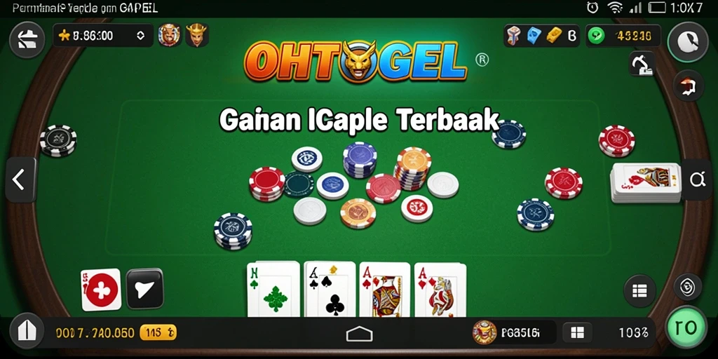 Tampilan menarik dari gameplay Gaple di OHTOGEL.