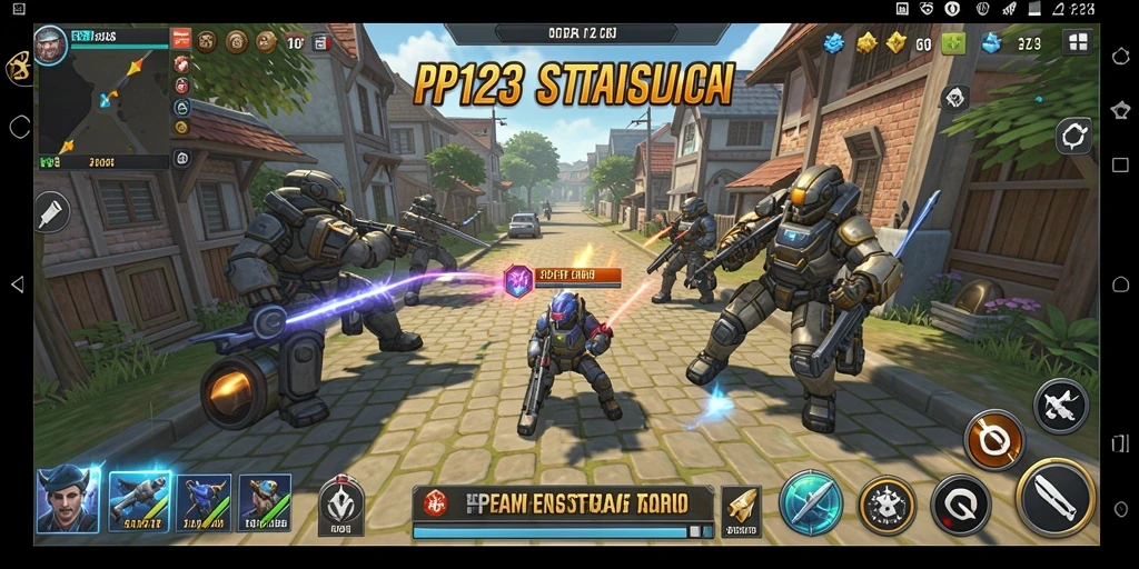 Tampilan gameplay PP123 yang menampilkan taktik dan strategi yang mendebarkan.