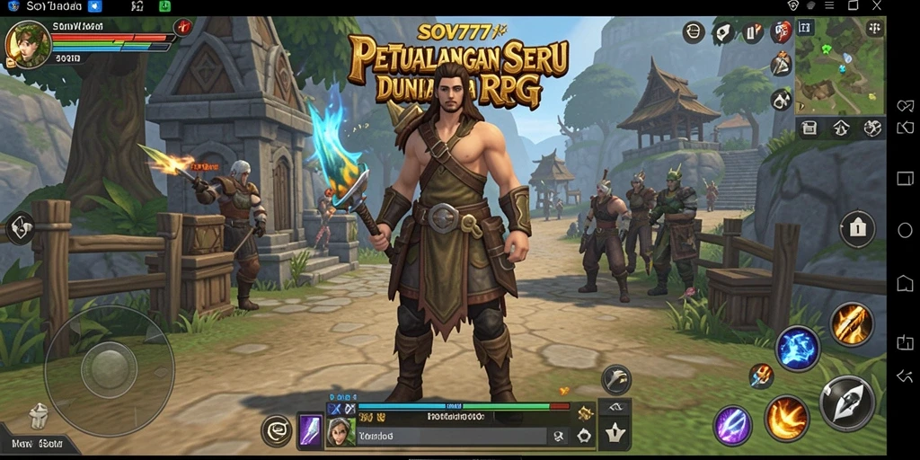 Gameplay RPG SOV777 dengan petualangan dan pertempuran yang seru.