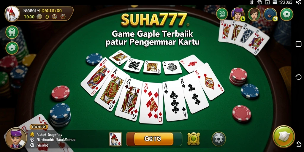 Tampilan gameplay seru SUHU777 dalam permainan Gaple.
