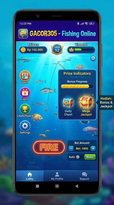 Tampilan unduhan aplikasi yang sederhana di gacor305.